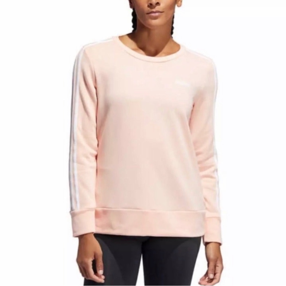 adidas Climalite 3-stripe Crewneck Sweatshirt Activewear size L